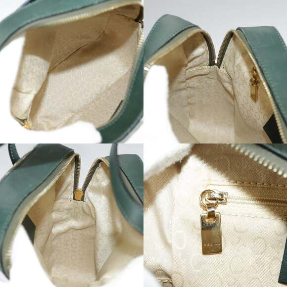 CELINE C Macadam Canvas Hand Bag Gray Gold - Picture 12 of 13